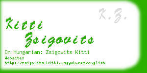 kitti zsigovits business card